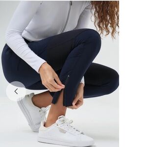 Anatomie Navy and Black Women's Leggings XS The Andrea Contrast-Panel Skinny